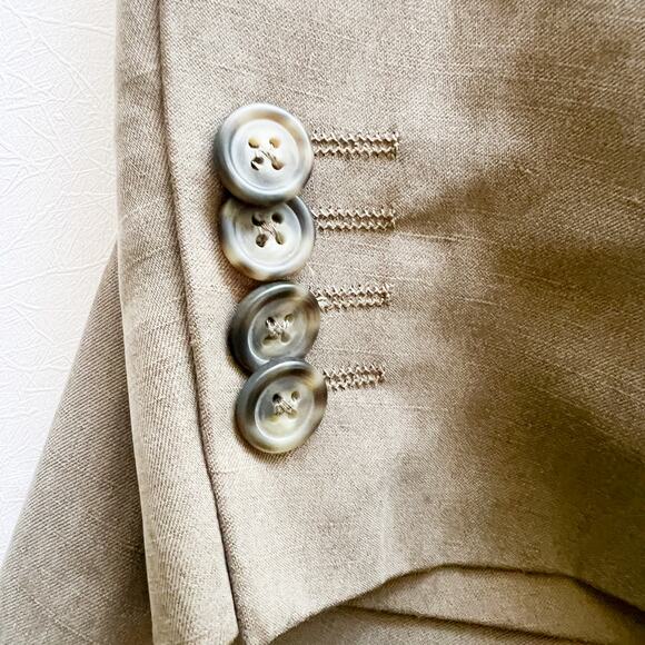 Ibiza Men's Silk Linen Blend Lightweight Blazer 46 L Brown Salada Sportcoat - Picture 3 of 15